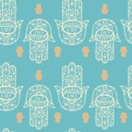 Hamsa hand seamless pattern