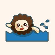 animal summer cartoon theme elements N77