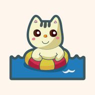 animal summer cartoon theme elements N82