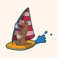 animal summer cartoon theme elements N84
