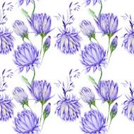 Creative Watercolor Purple Floral Pattern