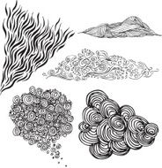 Hand drawn patters and swirls N2