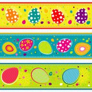 Template Easter greeting card ribbon