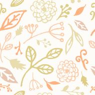 Hand drawn floral seamless pattern N7