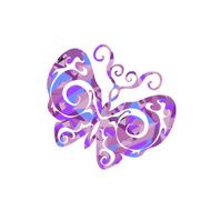Butterfly low poly icon