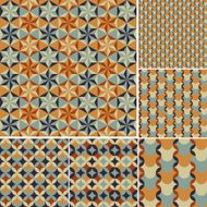 abstract retro geometric pattern N31
