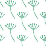 Watercolor painted floral seamless pattern