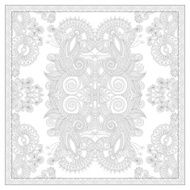 coloring book square page for adults - ethnic floral carpet N10