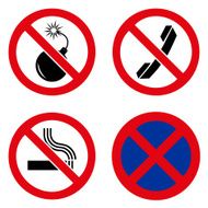 Prohibition signs icon great for any use Vector EPS10