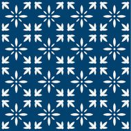 Blue and white delft pattern N17