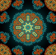 Seamless geometric pattern in oriental style N4