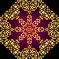 Golden mandala Circle elements texture Vector art