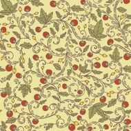 Strawberry pattern Seamless texture with strawberries and leaves N2