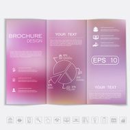 Tri-Fold Brochure mock up vector design Smooth unfocused bokeh background N52