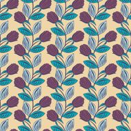 Seamless with vintage floral pattern N105