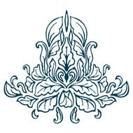 Isolated Abstract Floral pattern N4
