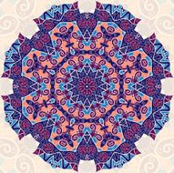 Colorful mandala Ethnic ornament Template for menu greeting card invitation