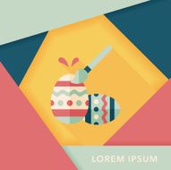 easter egg flat icon with long shadow eps10 N43
