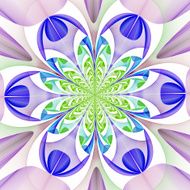 Fabulous symmetrical pattern of the leaves