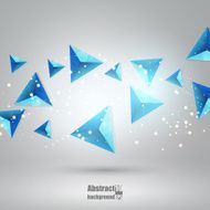 Abstract background with flying triangles N2