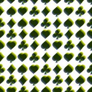 Seamless pattern with card suits Endless background of hearts