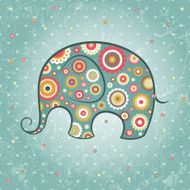 Floral vector elephant N2