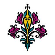Isolated Abstract Floral pattern N18
