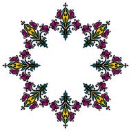 Vector design template - label and badge on decorative background N2