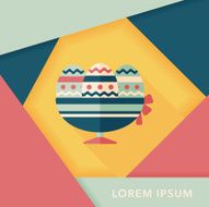 easter egg flat icon with long shadow eps10 N51