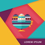 easter egg flat icon with long shadow eps10 N52