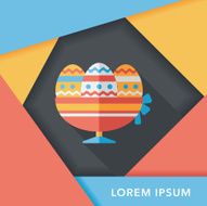 easter egg flat icon with long shadow eps10 N53