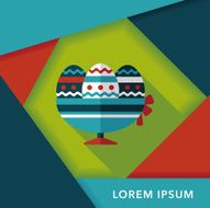 easter egg flat icon with long shadow eps10 N54