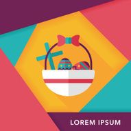 easter egg flat icon with long shadow eps10 N56