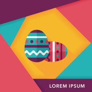 easter egg flat icon with long shadow eps10 N60
