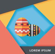 easter egg flat icon with long shadow eps10 N61