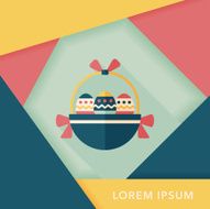 easter egg flat icon with long shadow eps10 N63