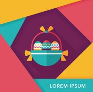 easter egg flat icon with long shadow eps10 N64