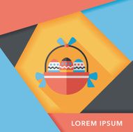 easter egg flat icon with long shadow eps10 N65