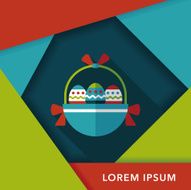 easter egg flat icon with long shadow eps10 N66