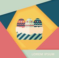 easter egg flat icon with long shadow eps10 N67