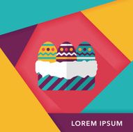 easter egg flat icon with long shadow eps10 N68