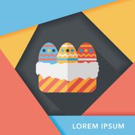 easter egg flat icon with long shadow eps10 N69