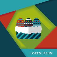 easter egg flat icon with long shadow eps10 N70