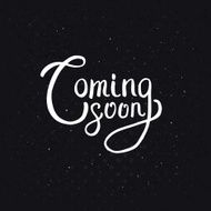 Coming Soon Texts on Abstract Black Background