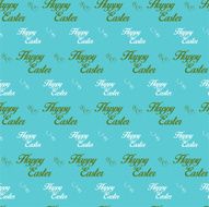 Happy Easter Letter Blue Seamless Background