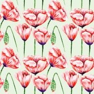 Eco Poppy Floral Pattern