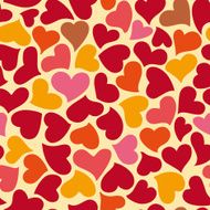 Heart shape seamless color pattern