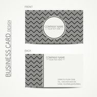 Vintage hipster business card template for design Pattern with chevron N2
