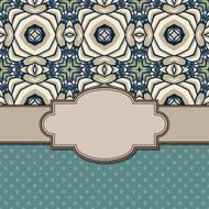 Vintage vector flower frame N24