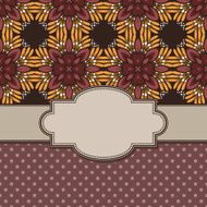 Vintage vector flower frame N25